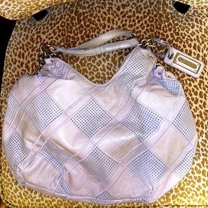 B Makowsky Purple Leather Handbag/ Purse